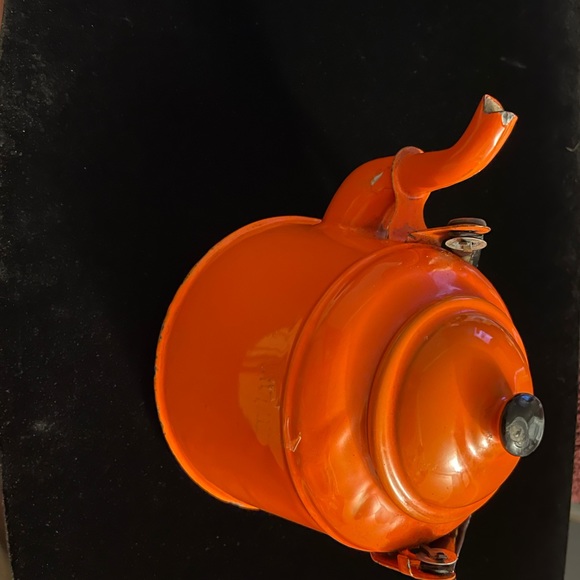 Orange Fall teapot decor. Fall Halloween Thanksgiving Autumn - Picture 3 of 10